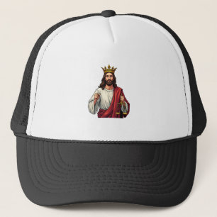 Boné Camiseta de Gravura Vintage Justiça Coroada Jesus