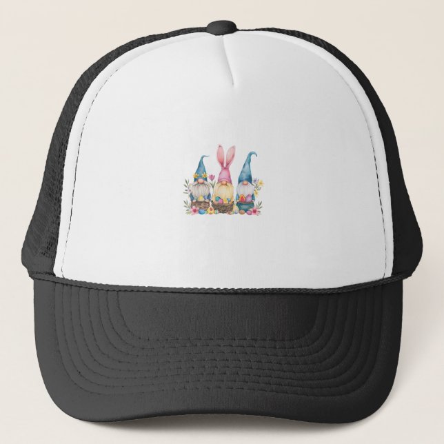 Boné Camiseta de Páscoa de Três Gnomos Ovos de Páscoa (Frente)