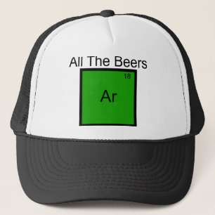 Boné Camiseta de Punho do Elemento Argon Todas as Cerve