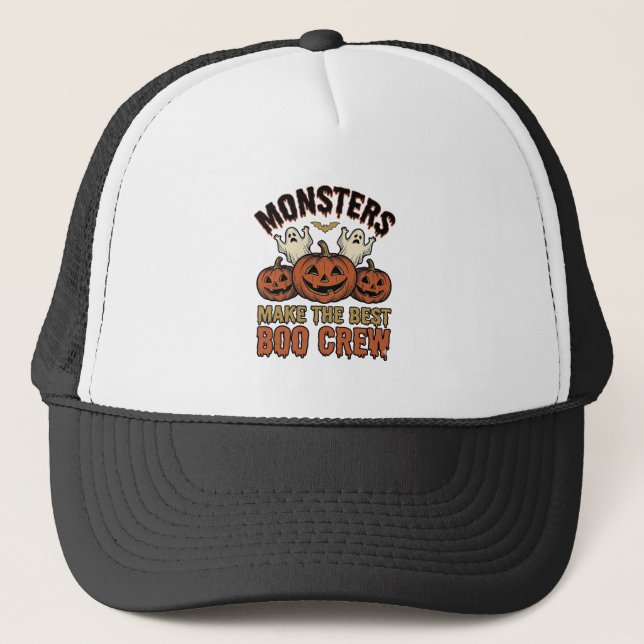 Boné Camiseta Divertida de Abóbora Fantasma de Hallowee (Frente)