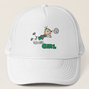 Boné Camiseta e presentes da menina do voleibol