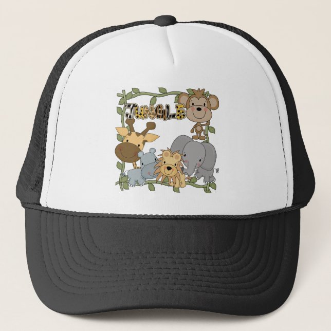 Boné Camiseta e presentes dos animais da selva (Frente)