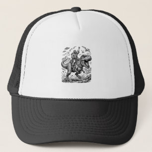 Boné Camiseta Gráfica com Cavaleiro de Dinossauro em Es