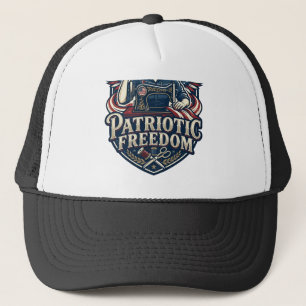 Boné Camiseta Gráfica Vetorial Mãe Patriótica de Costur