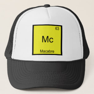 Boné Camiseta Mc - Símbolo de Elemento de Química Macab