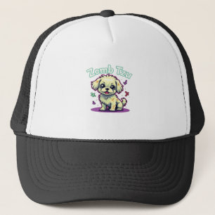 Boné Camiseta Oversized de Halloween de Cachorro Zumbi