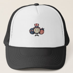 Boné Camiseta Vetorial Vintage Trio de Beisebol Patriot
