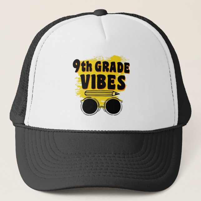 Boné Camiseta Vibes de Volta à Escola 9º Ano Primeiro D (Frente)