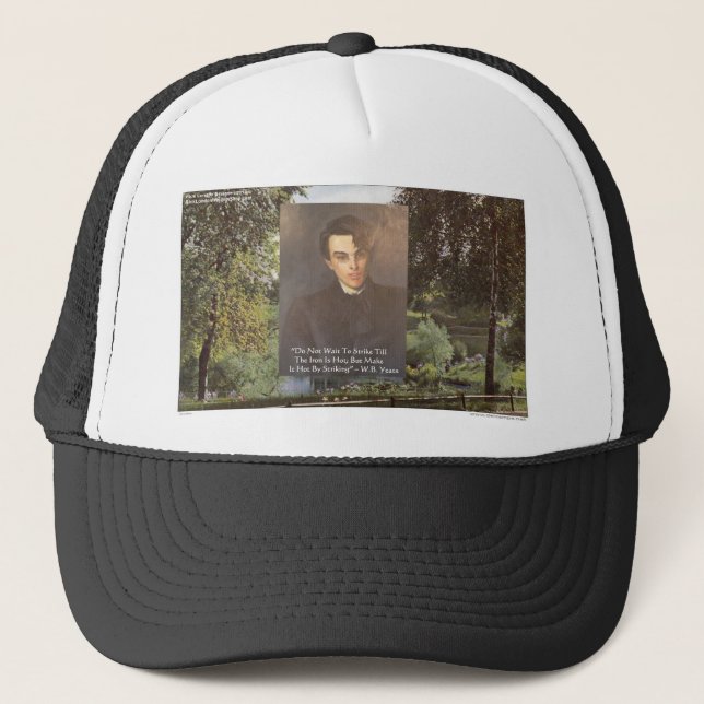 Boné Camisetas com Citação de WB Yeats "Forjar Ferro em (Frente)