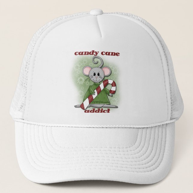 Boné Camisetas e presentes do viciado em doces canas (Frente)