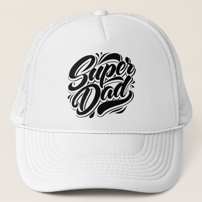 Boné Camisola Super Dad Hero Typography Design-67888 (Frente)