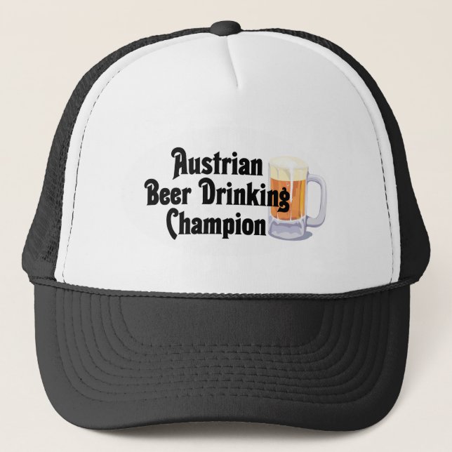 Boné Campeão austríaco do bebendo da cerveja (Frente)