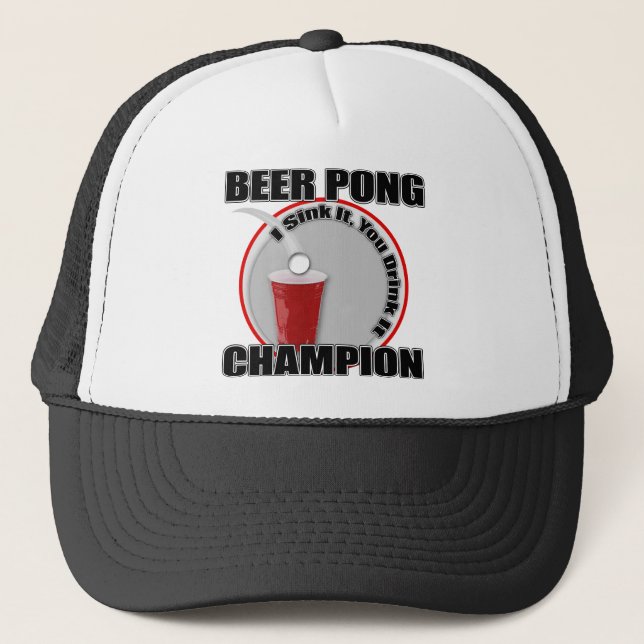 Boné Campeão de Beer Pong (Frente)