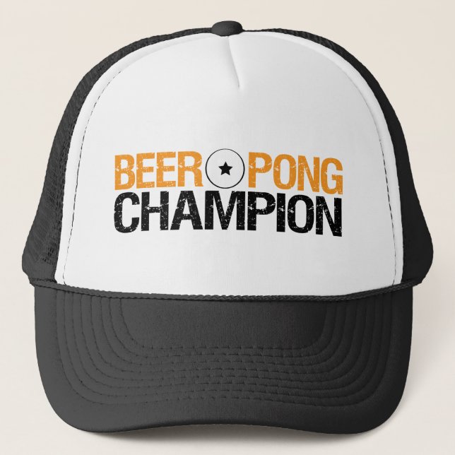 Boné campeão do pong da cerveja (Frente)