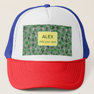 Boné Camuflagem verde camo adicionar texto nome escola
