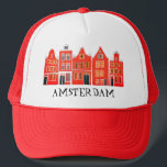 Boné Canal House Row Amsterdam Holland Viagem Holandês<br><div class="desc">Mostre o seu amor pela Holanda com este doce e meigo Amsterdã abriga uma árvore de padrão. Faz um presente de aniversário de excelente! Você pode personalizá-lo e adicionar ou alterar o texto também. Procure em meu compro muito mais cores e padrões! E mais itens correspondentes também como bolsas, camisetas,...</div>