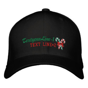 Boné Candy Canes Personalizados para os feriados