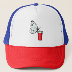 Boné Caneca de Bebendo borboleta