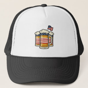 Boné Caneca de Cerveja Patriótica Design Vetorial Vinta