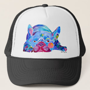 Boné Cão de Bull do francês nos azuis