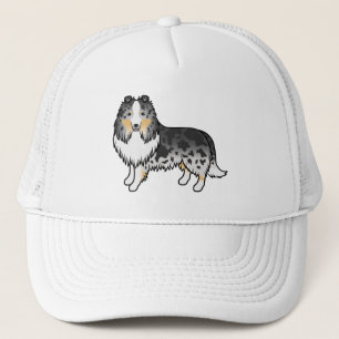 Boné Cão-de-caricatura de Sheepdog Blue Merle Shetland