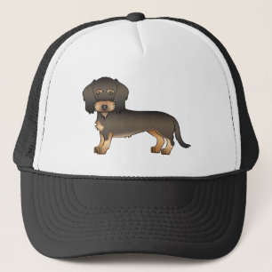 Boné Cão de Cartoon Cachshund Cachshund com Cabelo Selv