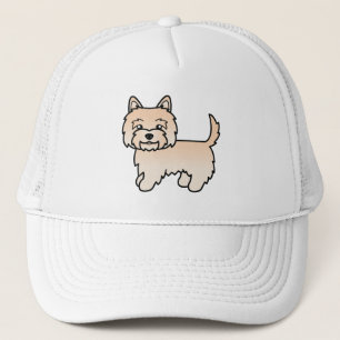 Boné Cão de Cartoon Cream Cairn Terrier Cute