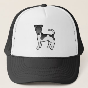 Boné Cão-De-Cartoon Negro E Branco Suave