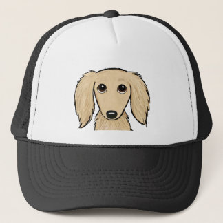 Boné Cão de creme de cabelos compridos do Wiener dos