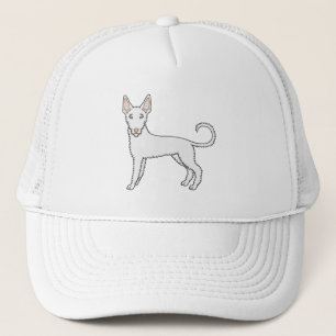 Boné Cão de desenho animado ibizano de caça branca