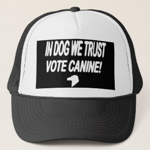 Boné Cão de Voto com Texto Branco