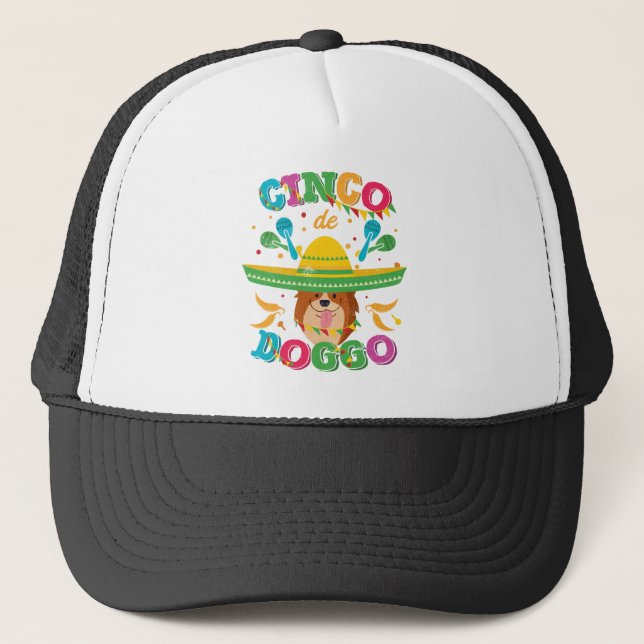 Boné Cão do Corgi de Cinco de Mayo (Frente)