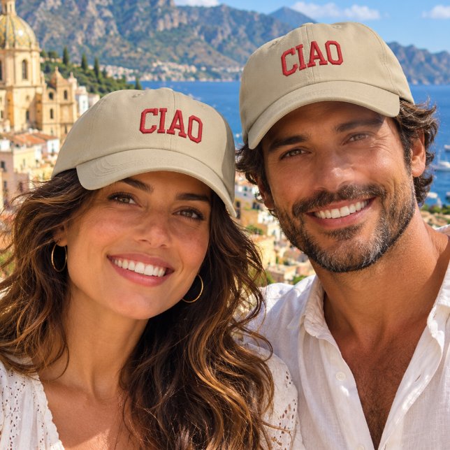 Boné Capa bordada Ciao (ciao embroidered italian travel baseball caps hats for Italy)