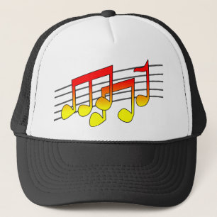 Boné capa de notas musicais