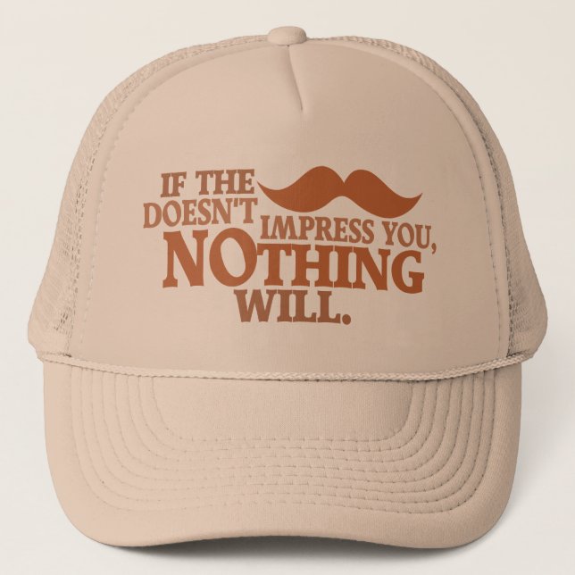 Boné Capa impressionante de bigode - escolha a cor (Frente)