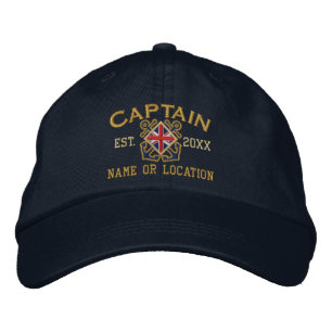Boné Capitão Britânico Personalizado Bandeira Náutica d