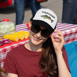 Boné Capitão da Carta dos Barcos de Pesca Walleye