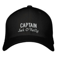 Capitão de Pesca Branca e Preta Personalizada