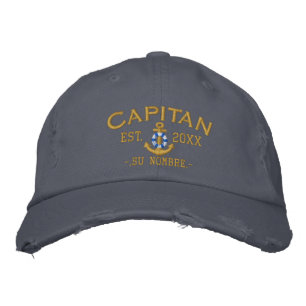 Boné Capitão espanhol personalizado Lifesaver do nome