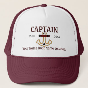 Boné Capitão Personalizado Tripulante ou Comandante