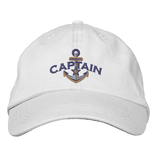 Boné Captain Nautical Star Anchor Embroidery (Frente)