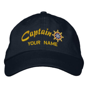 Boné CapTAIN Wheel Personalizável Seu Nome Navio