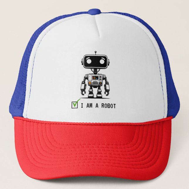 Boné Captcha Robot - Eu sou um Robô (Frente)