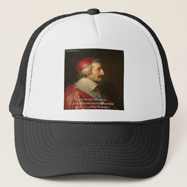 Boné Cardinal Richelieu Success Wisdom Quote (Frente)