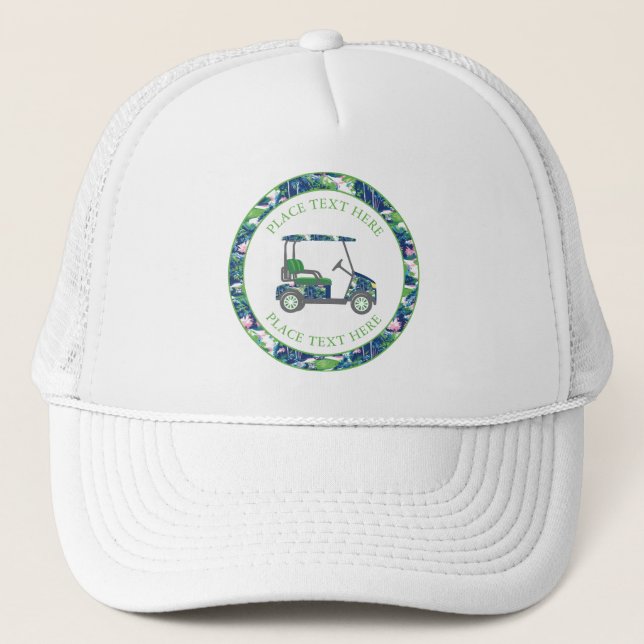 Boné Carrinho de Golfe Estampa Preppy (Frente)