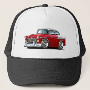 Boné Carro 1955 Vermelho-Branco de Chevy Belair