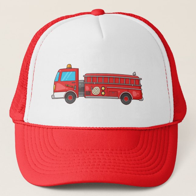 Boné Carro de bombeiros/motor dos desenhos animados (Frente)