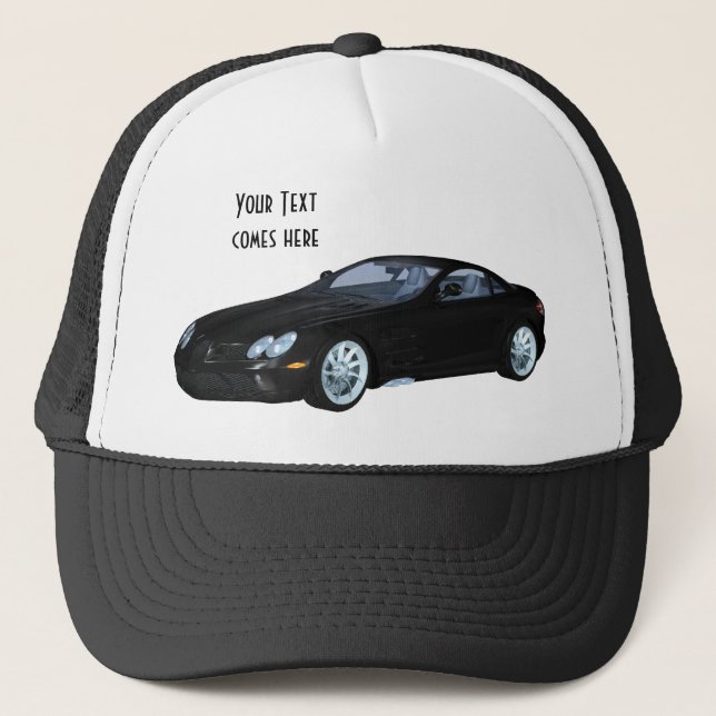 Boné Carro desportivo preto (Frente)