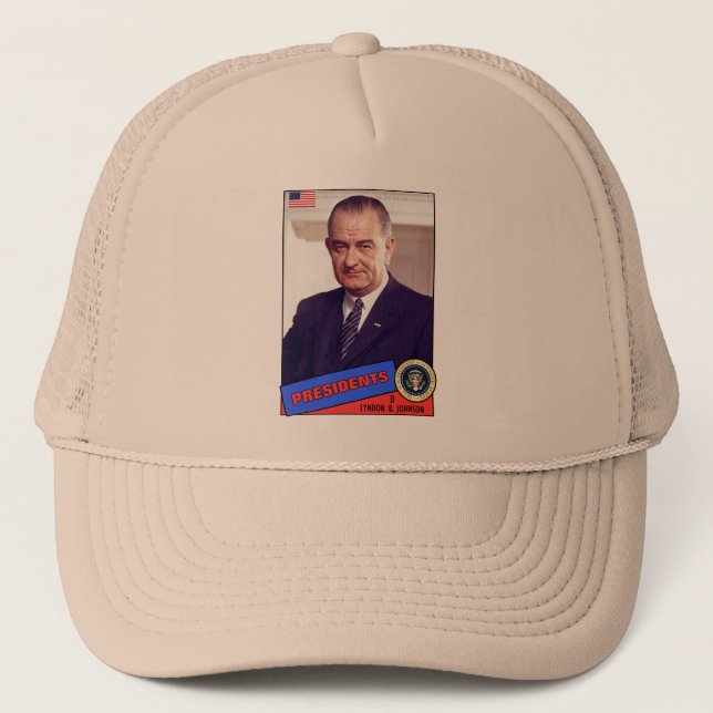 Boné Cartão de beisebol de Lyndon B. Johnson (Frente)