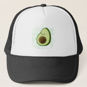 Boné Cartoon Bonito Avocado Em Fundo Distante